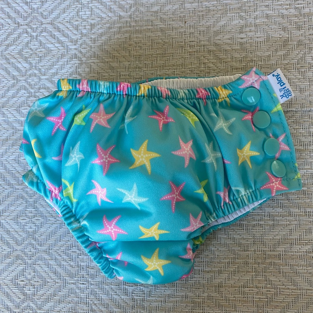 6M Swim Diaper Starfish print UPF 50+ by iplay 6 months blue